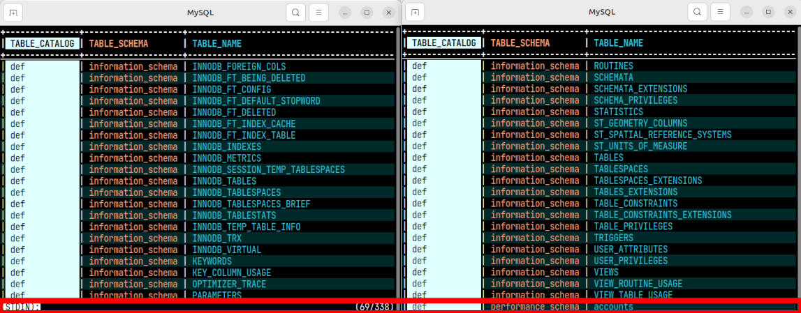 mysql-status-line